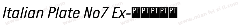 Italian Plate No7 Ex字体转换